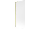 Mexen Next L Paratia Da Vasca Da Bagno Ad Un'anta 80 X 150 Cm, Ghiacciato, Oro Spazzolato - 895-080-000-03-30-55