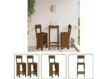 The Living Store Sgabello Da Bar 2 Pezzi Marrone Miele 40X48,5X115,5 Cm Pino Massiccio