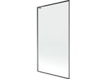 Mexen Next L Paratia Da Vasca 1-Anta 100 X 150 Cm, Cornice Nera, Finitura Gun Metal - 895-100-000-03-70-95