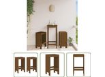 The Living Store Sgabello Da Bar 2 Pz. Marrone Miele 40X36X75 Cm Legno Di Pino Massiccio