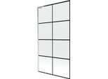 Mexen Next L Paravento Per Vasca Da Bagno 1 Anta 100 X 150 Cm, Griglia Nera, Cromo - 895-100-000-03-77-01