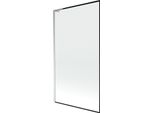 Mexen Next L Paratia Da Vasca 1 Anta 100 X 150 Cm, Cornice Nera, Cromo - 895-100-000-03-70-01