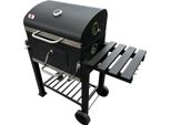 Barbecue A Carbonella 4Iq Con Griglia In Ghisa Carrello Per Barbecue Con 2 Piani Griglia 55X36 Cm E 535X24 Cm Nero
