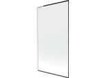Mexen Next L Paratia Per Vasca Da Bagno A 1 Anta 100 X 150 Cm, Cornice Nera, Bianco - 895-100-000-03-70-20