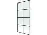 Mexen Next L Paravento Da Doccia 1 Anta 90 X 150 Cm, Griglia Nera, Nero - 895-090-000-03-77-70