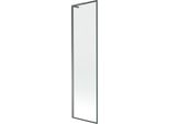 Mexen Next L Paratia Da Vasca Da Bagno A 1 Anta 50 X 150 Cm, Cornice Nera, Gun Metal - 895-050-000-03-70-95