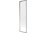 Mexen Next L Paravento Da Vasca A 1 Anta 50 X 150 Cm, Cornice Nera, Oro Rosa - 895-050-000-03-70-60