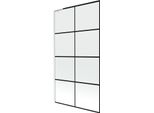 Mexen Next L Paratia Per Vasca Da Bagno A 1 Anta 100 X 150 Cm, Griglia Nera, Bianco - 895-100-000-03-77-20