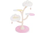 Tiragraffi Costway 123 Cm, Simpatico Albero Per Gatti Con 2 Aree Per Sdraiarsi, 2 Piattaforme, Palla Da Gioco E Paletti In Sisal, Albero Per Arrampicarsi Piccolo, Arredamento Per Gatti, Bianco Rosa