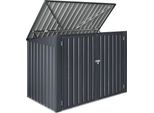 In And Outdoormatch Xander Conversione Contenitore - Grigio Scuro - 112-131X173X101 Cm - Acciaio - Design Elegante