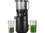 AMZCHEF Entsafter 250W, 135MM Öffnung, 1,8L Entsafter für Gemüse und Obst, Entsafter Slow Juicer mit Dreifachem Filter, Schwarz