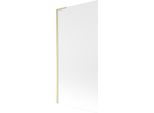 Mexen Next L Paratia Per Vasca Da Bagno Ad 1 Anta 90 X 150 Cm, Brina, Oro Spazzolato - 895-090-000-03-30-55