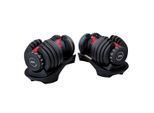 Ph Fitness Set Di Manubri Regolabili 24KG - 2 Pezzi - Manubri Intelligenti - Manubri Regolabili Da 2,5 A 24 Kg - Set Completo Di Manubri 15 In 1