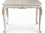 Casa Padrino Tavolo Da Pranzo Barocco Avorio/Oro 110-165 Cm - Mobili Barocchi - Italy