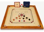 Set Di Tavole Da Carrom - Gioco Completo - 7 Kg - 74 X 74Cm - Legno Duro Eco Di Produzione Indiana - Senza Tavolo E Asse Di Trasporto