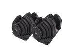 Ph Fitness Set Di Manubri Regolabili 40KG - 2 Pezzi - Manubri Intelligenti - Manubri Regolabili Da 5 A 40 Kg - Manubri 17 In 1 Completi