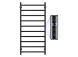 Vevor Scaldasalviette Con 10 Barre, Scaldasalviette A Parete Per Il Bagno, Radiatore Impermeabile IPX5 Con Timer E Display A Led, Scaldasalviette A 5 Regolazioni, Nero