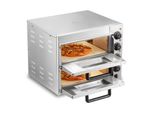 Vevor Forno Commerciale Per Pizza Forno Da Forno A 2 Strati Da 356 Mm, Forno Elettrico Per Pizza In Acciaio Inox Con Quattro Manopole Rotanti, Pizzaiolo Multiuso Da Interno, Per La Cottura In Ristoranti, A Casa, Argento