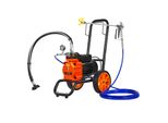Vevor Spruzzatore Airless Con Membrana, Spruzzatore Airless Efficiente Da 1100 W Con Carrello, Spruzzatore Airless Da 2000 Psi, Con Asta Di Prolunga, 2 L/Min