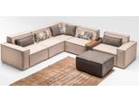 Divano Angolare Completo Sgabello A L Divano Imbottito Divano In Tessuto Divano Beige Divano
