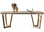 Tavolo Da Pranzo Sala Da Pranzo Legno Tavoli Da Pranzo Stile Moderno Beige Design Acciaio Inox