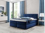 Boxspring Letti Camera Da Letto Tappezzeria Design Doppio Hotel Lusso 200X200 Nuovo