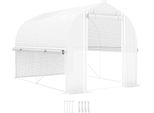 Serra Outsunny 3 X 2 X 2 M Con 4 Finestre E Porta, Pareti Laterali Avvolgibili