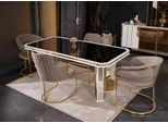 Lusso Sala Da Pranzo Set Da Pranzo Set Da Pranzo Tavolo Sedie Beige 7Pcs
