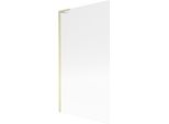 Mexen Next L Paratia Vasca 1 Anta 100 X 150 Cm, Righe, Oro Spazzolato - 895-100-000-03-09-55