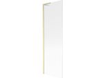 Mexen Next L Paratia Per Vasca Da Bagno 1 Anta 60 X 150 Cm, Righe, Oro Spazzolato - 895-060-000-03-09-55