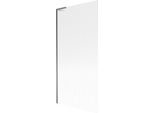 Mexen Next L Paratia Per Vasca Da Bagno A 1 Anta 90 X 150 Cm, Righe, Gun Metal - 895-090-000-03-09-95