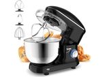 Robot Da Cucina Zelurxx, Impastatrice Con Gancio Per Impasto, 1500 W, 6 Velocità, Con Ciotola In Acciaio Inox Da 5,5 Litri, Frusta, Ciotola Di Miscelazione, Nero