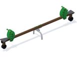 Altalena D'equilibrio Parco Giochi Avventura Parco Giochi Nella Foresta Struttura Di Arrampicata Area Per Gli Esercizi Fisici