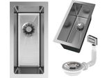 Lavello A Una Vasca In Acciaio Inox Silvo2244 Lavello Lux Siphon