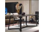 Casa Padrino Tavolo Da Pranzo In Legno Massiccio Nero 220 Cm - Mobili Per La Sala Da Pranzo