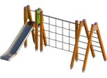 Parco Giochi Avventura Parco Giochi Nella Foresta Struttura Di Arrampicata Area Giochi Area Di Movimento