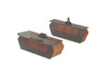 Set Da Studio Bicolore Grigio Marrone Con Credenza Moderno