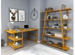 Mobili Da Studio Moderni Di Colore Marrone, Scrivania In Legno Di Design, Libreria