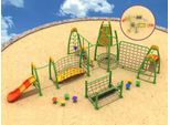 Campo Sportivo All'aperto Per Bambini Torre Da Gioco Scivolo Parete Da Arrampicata Campi Da Gioco Colorati