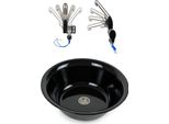 Lavello In Acciaio Inox Lavello Camping 32Cm Ø Camper Scuro + Rubinetto
