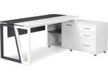 Scrivania Di Design Scrivania Per Ufficio Con Spazio Di Archiviazione Shcrank Scrivania In Legno Bianco Grigio