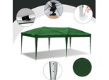 Jayseuw Gazebo Pieghevole 3X6M Verde Tenda Per Feste Protezione Uv Regolabile In Altezza Con Borsa Di Trasporto, Per Campeggio Giardino All'aperto Senza Pareti Laterali