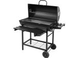 Barbecue A Carbonella Mobile Con Scaldavivande Coperchio Ripiani Pieghevoli E Termometro Contenitore Per Cenere Griglia Per Barbecue Per Giardino E Terrazza