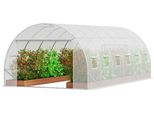 Serra Tunnel Serra Fredda Casa Del Pomodoro - Foglio Di Pe - 590X295X198 Cm - Bianco - Ideale Per L'orto E La Coltivazione Delle Piante