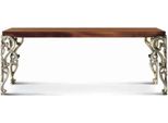 Casa Padrino Tavolo Da Pranzo Barocco Marrone / Argento 203 Cm - Italy