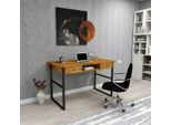 Scrivania In Legno Marrone 2X Cassetti Mobili Da Ufficio Di Design Scrivania Di Lusso