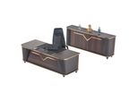 Scrivania Completa Sedia Da Ufficio Credenza Marrone Nero Studio