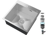 Lavello A 1 Scomparto In Acciaio 50X50 Sifone Cromato