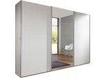 Armadio Ernie Con Ante Scorrevoli E Specchio, Bianco, 270X65X210Cm