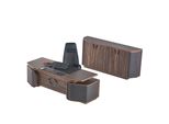 Set Da Studio Scrivania Sedia Da Ufficio Credenza Nero Marrone Sedia Direzionale